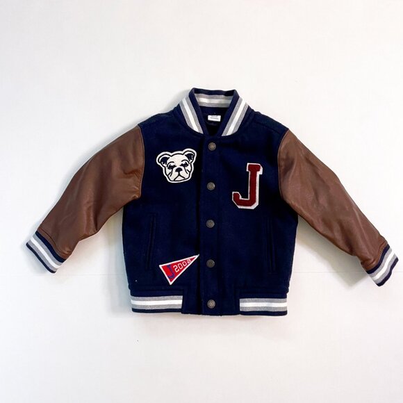 Janie and Jack Baby Boys Varsity Letterman Jacket, Size 12-18 Months - Picture 2 of 5